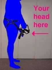 I'll harness your head to my crotch with my cock down your throat, then just wear you like this all day as I go about my business.