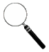 decorative graphic of an animated magnifying glass