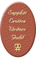 A logo of the Sapphic Erotic Writers Guild of which  Alessia is a member